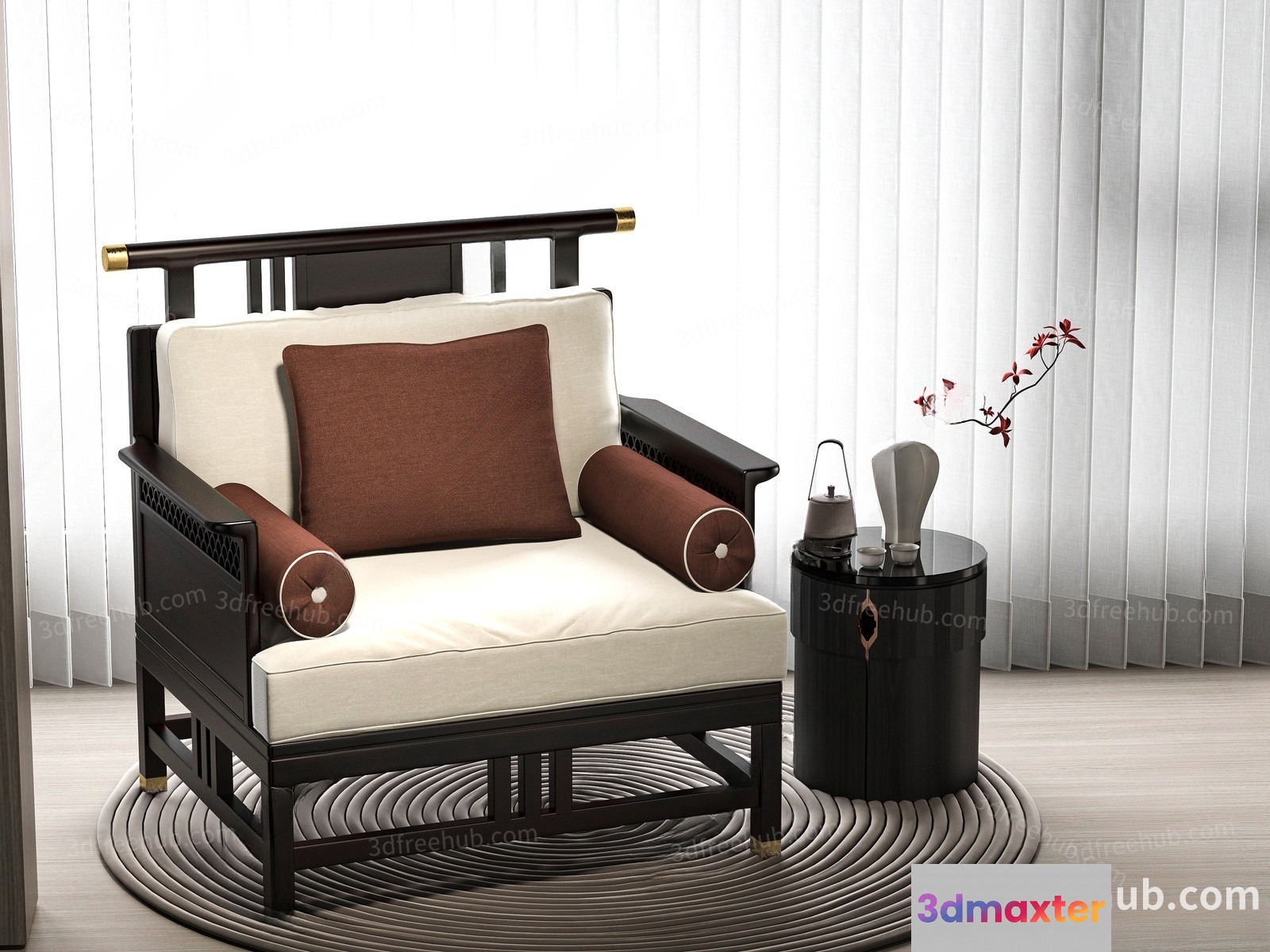 Modern Living Room 3D Model - 23019 - VRAY Render