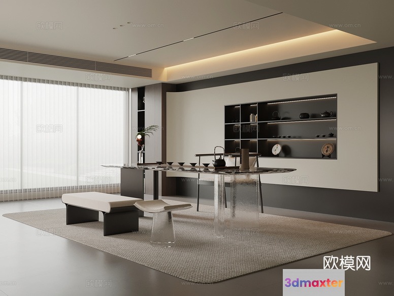Modern Dining Room 3D Model - 15398 - VRAY Render