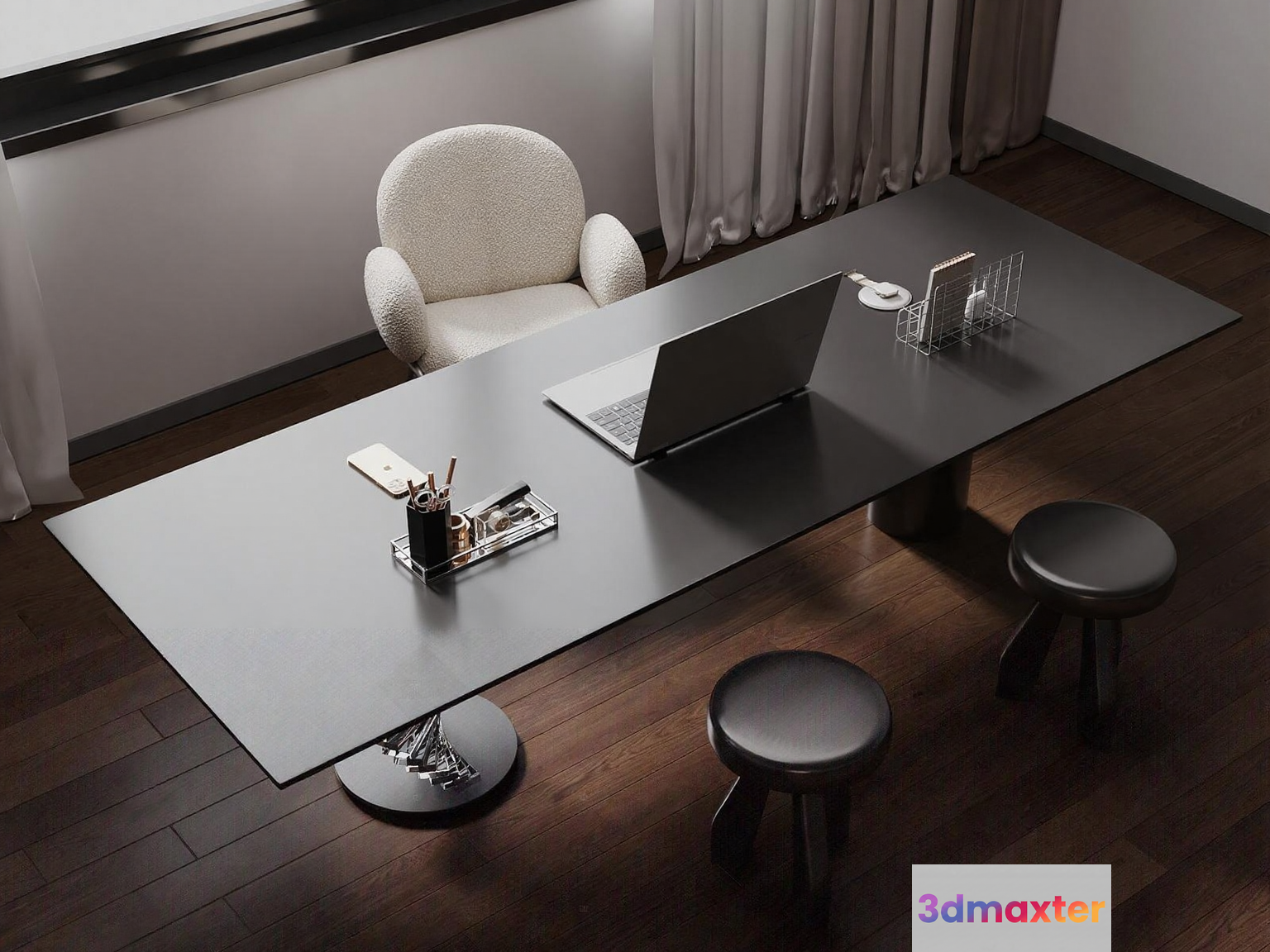 Modern Office Desk 3D Model - 23068 - VRAY Render