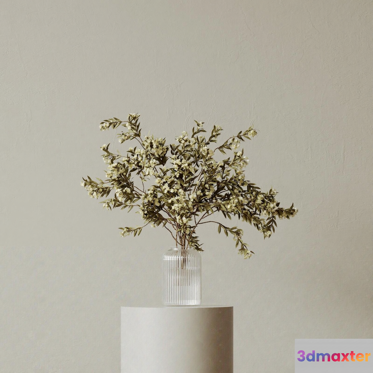 A Vase Of Flowers 3D Model - 1087 - VRAY Render