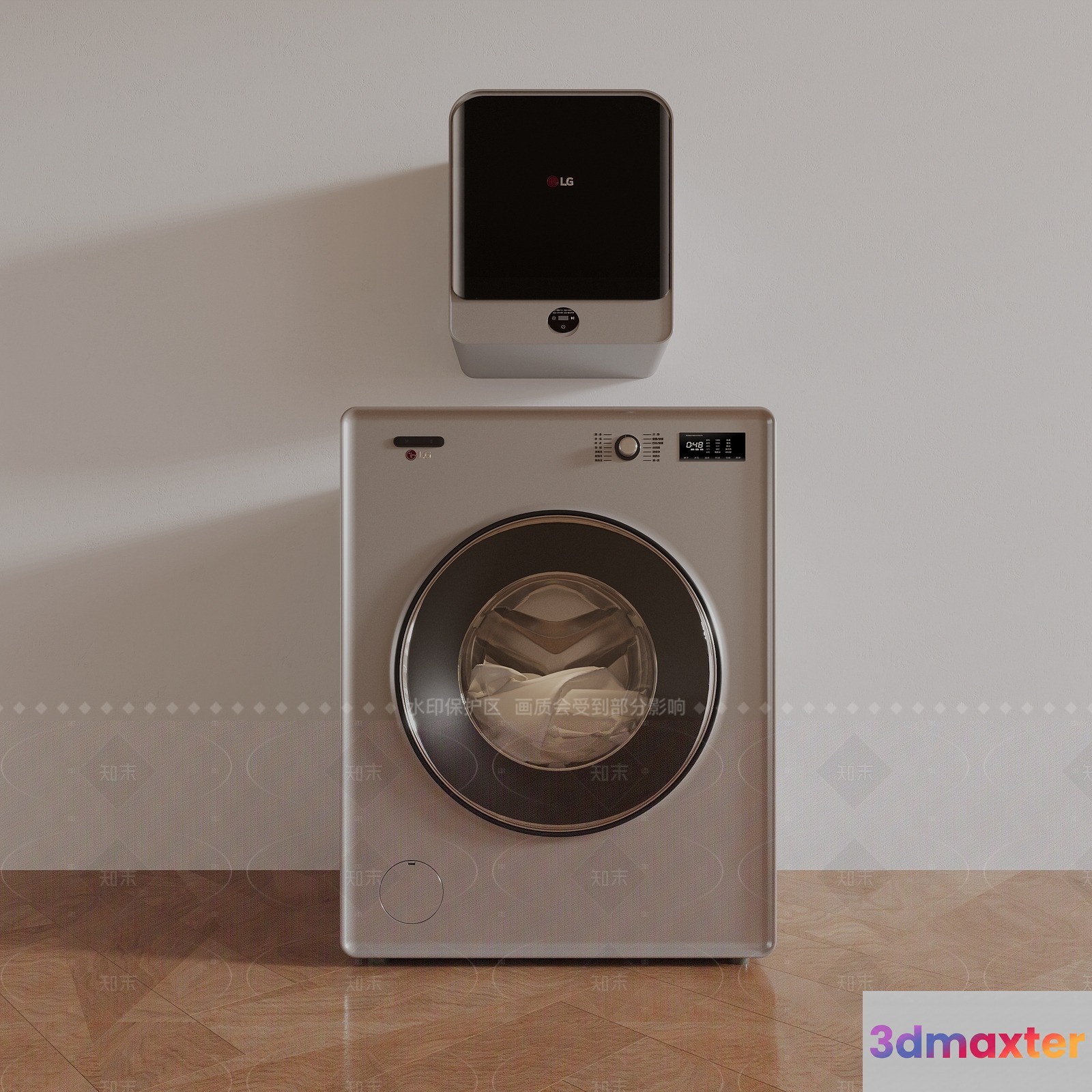 A Washer And Dryer 3D Model - 14805 - CORONA Render