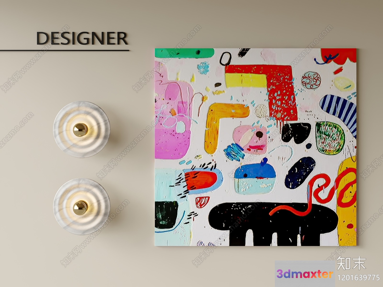 Abstract Art Piece 3D Model - 17013 - CORONA Render