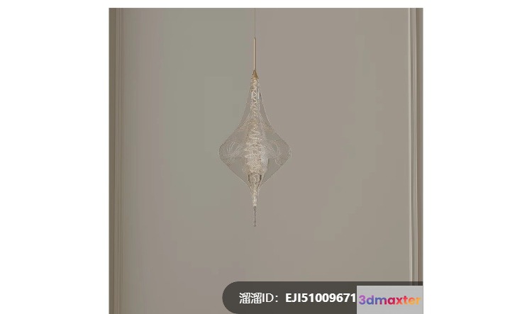 Gold Light Fixture 3D Model - 877 - VRAY Render