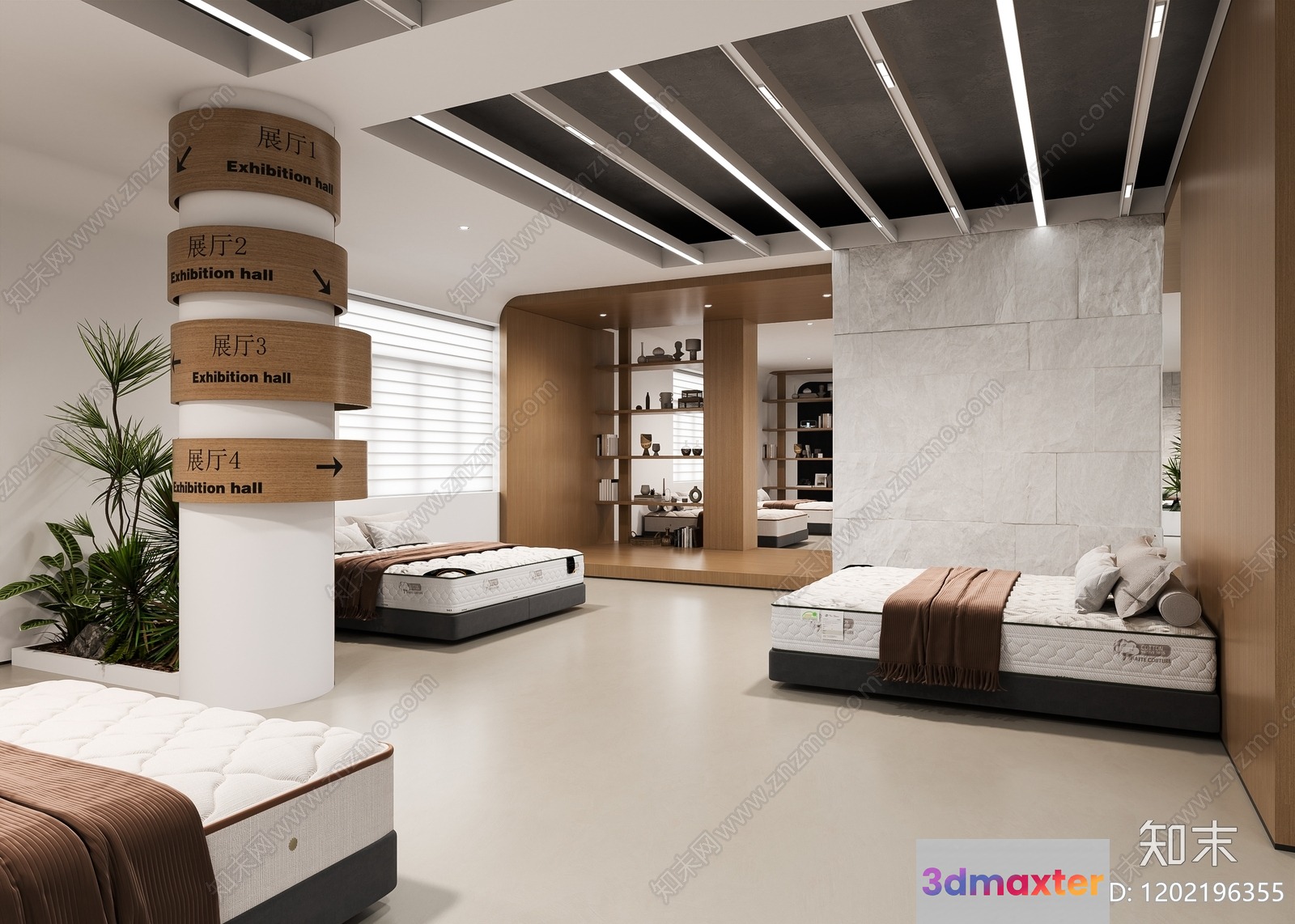 Modern Bed And Mattress Store 3D Model - 5272 - CORONA Render