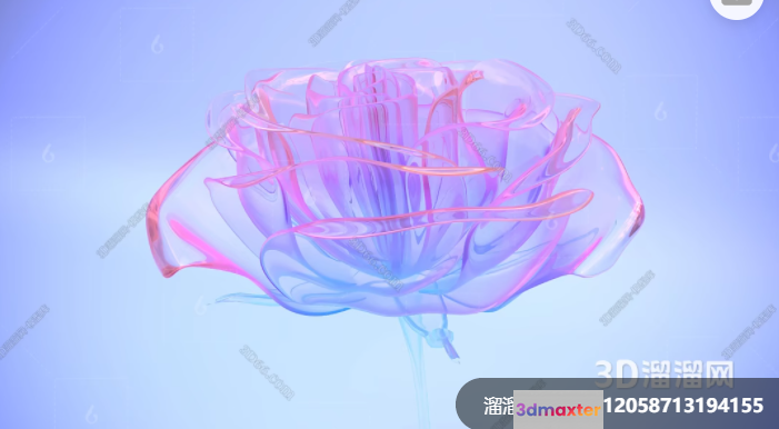 Purple Flower With Pink Accents 3D Model - 6224 - VRAY Render