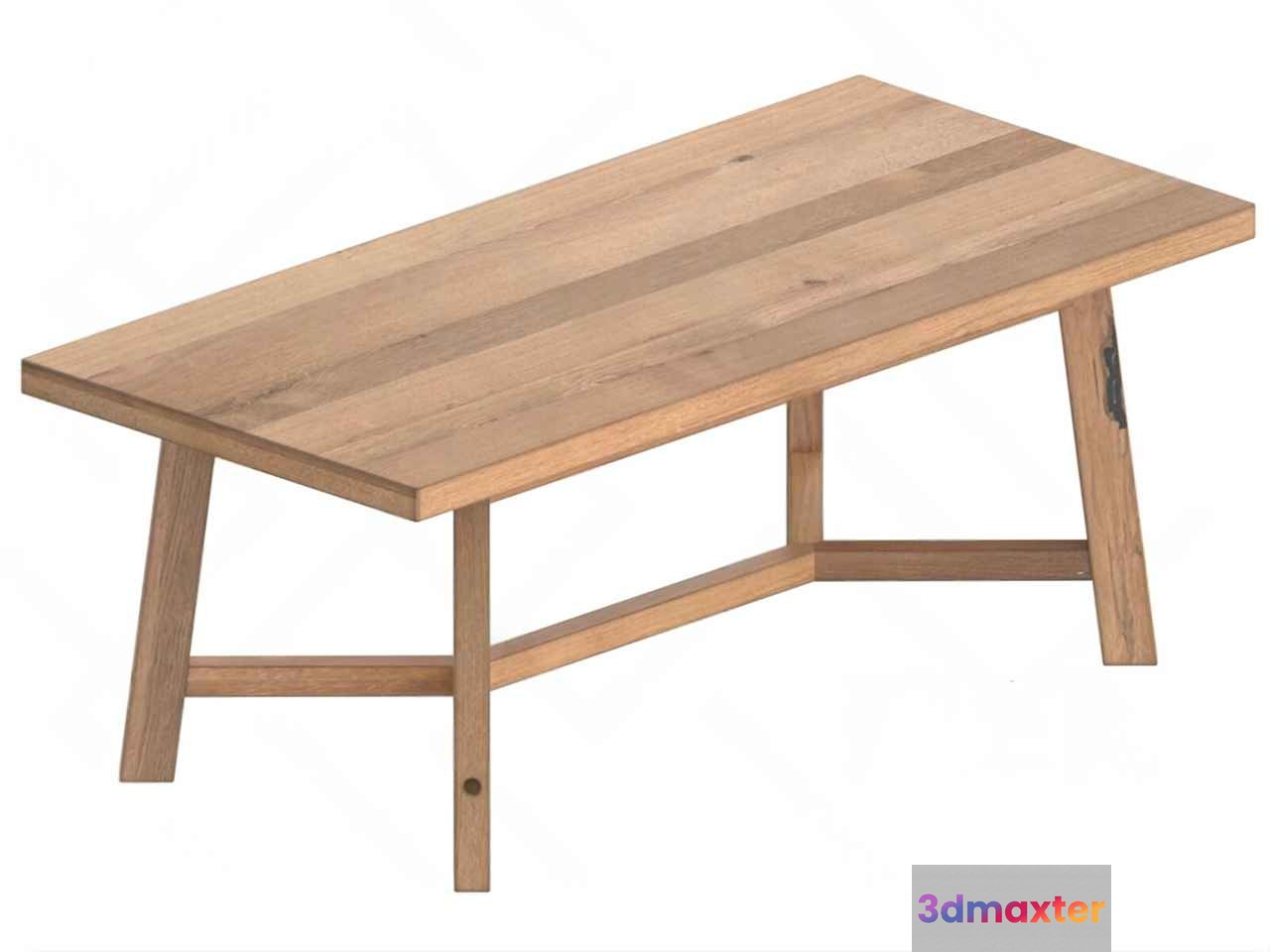 A Simple Wooden Table 3D Model - 837 - VRAY Render
