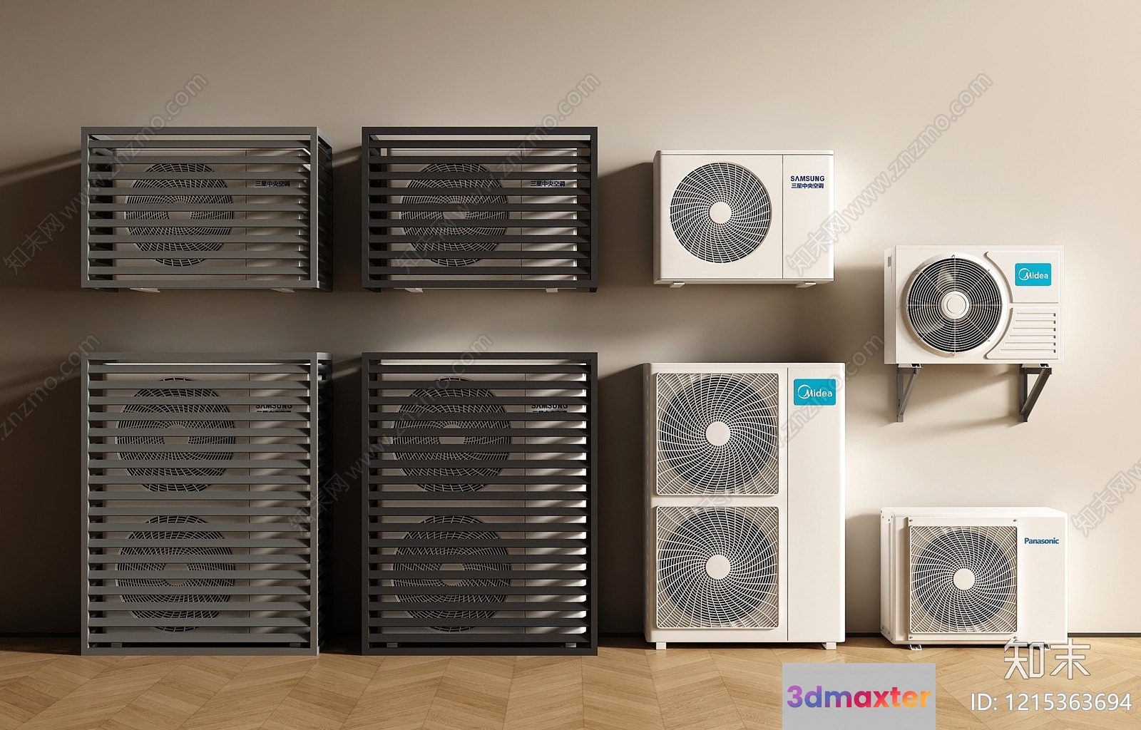 A Collection Of Air Conditioning Units 3D Model - 14276 - VRAY Render