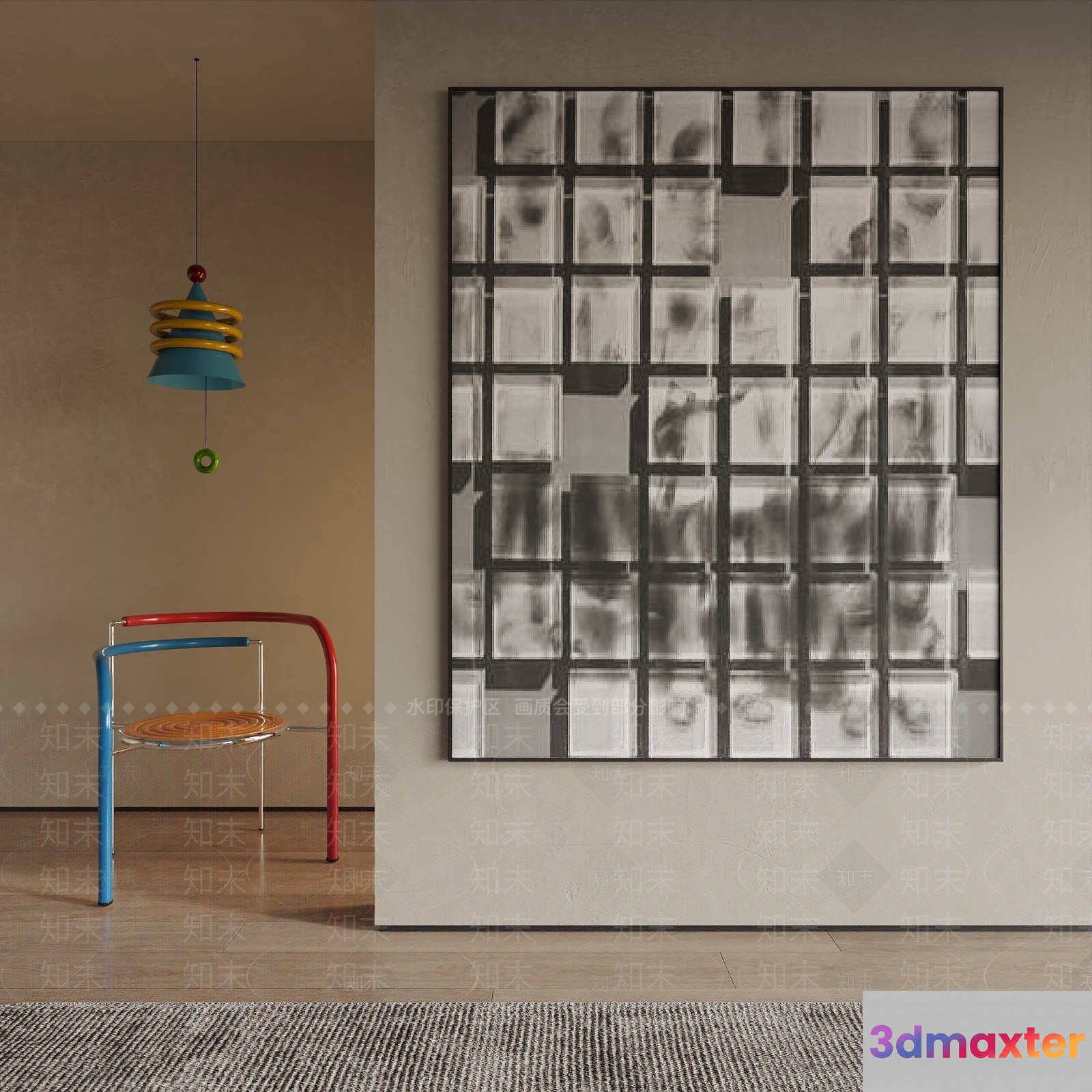 Modern Living Room 3D Model - 13667 - VRAY Render
