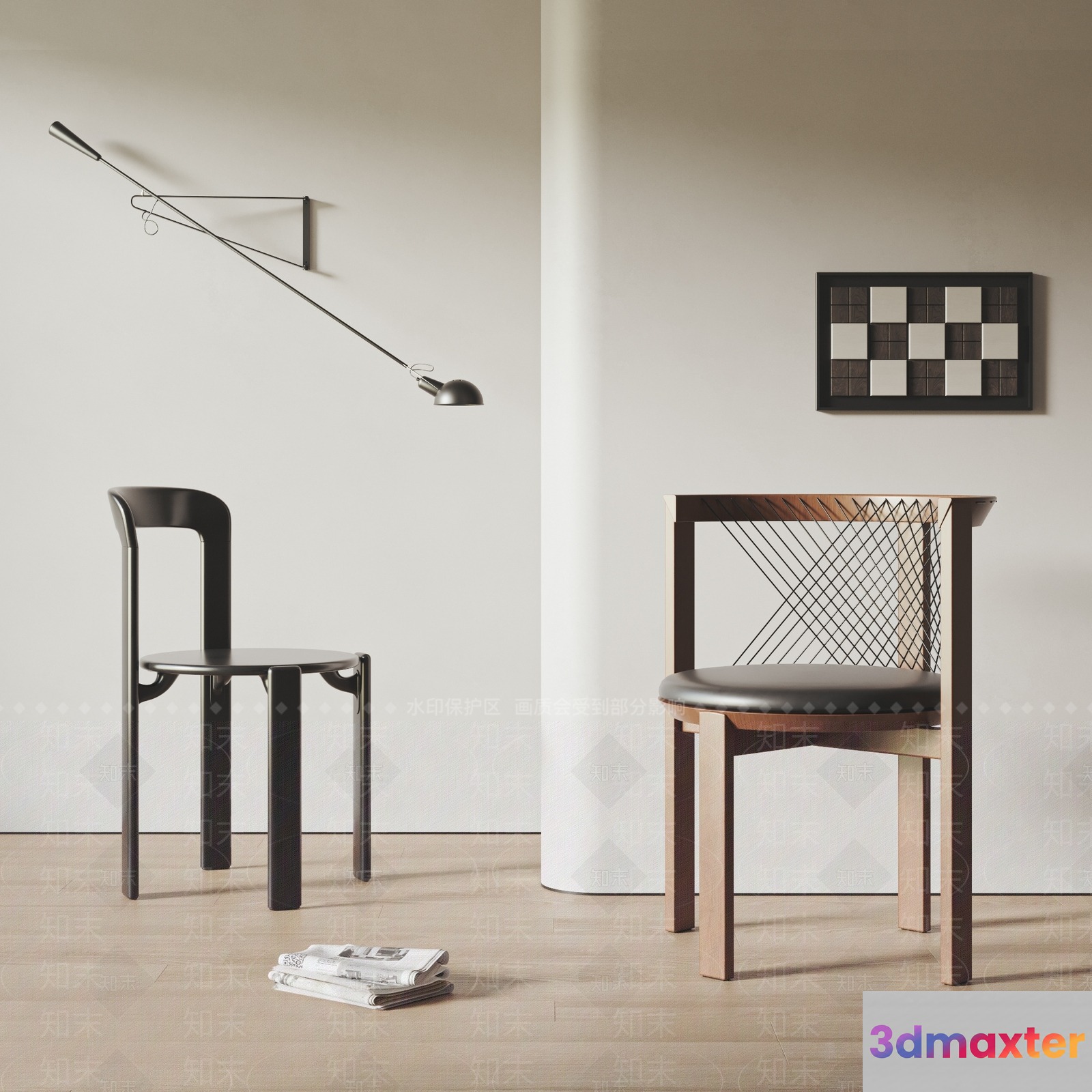 A Modern Chair 3D Model - 13388 - VRAY Render