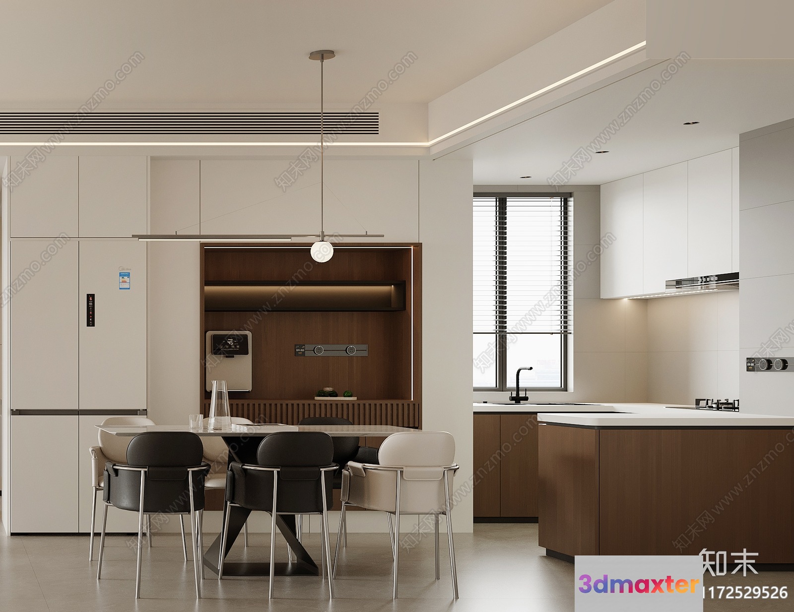 Modern Kitchen 3D Model - 16163 - CORONA Render