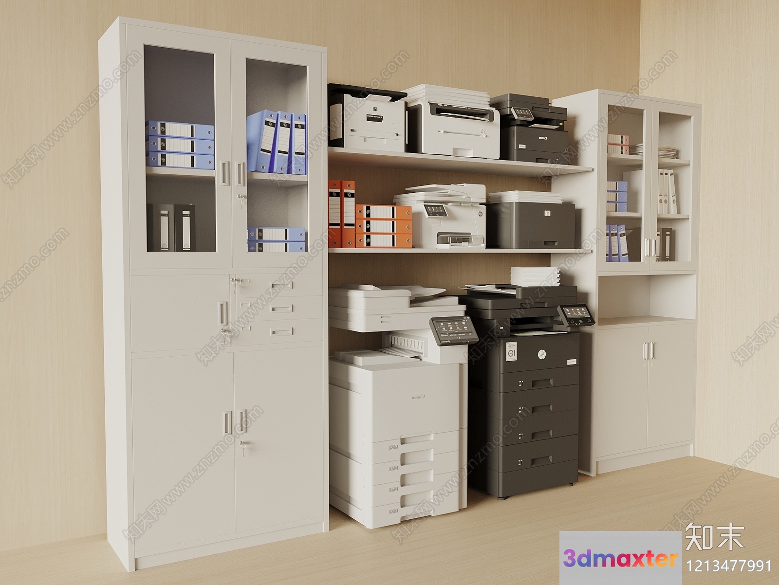 Office Equipment And Supplies 3D Model - 14131 - VRAY Render