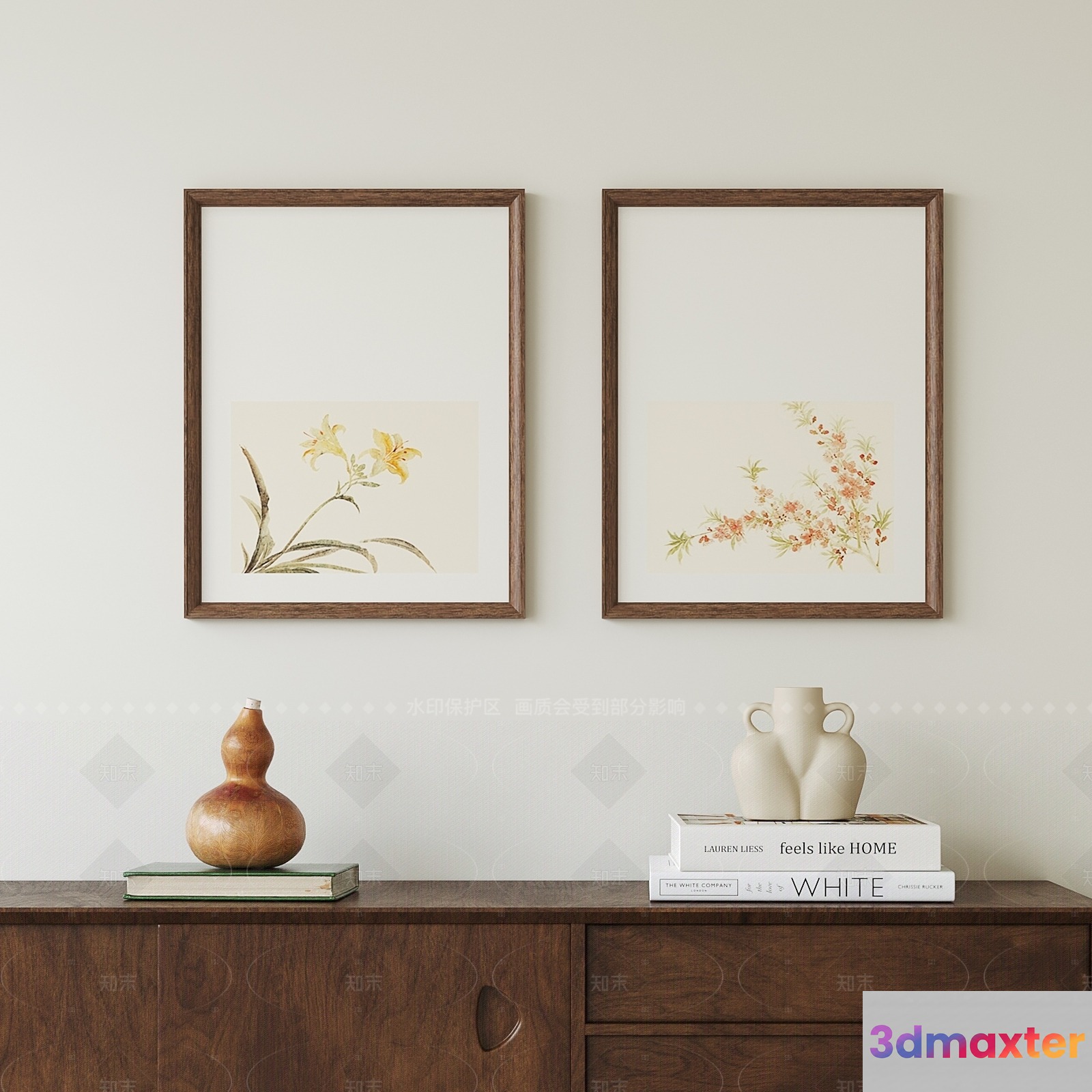 Wooden Wall Art 3D Model - 8654 - VRAY Render