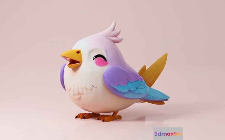 A Cartoon Bird 3D Model - 5357 - VRAY Render