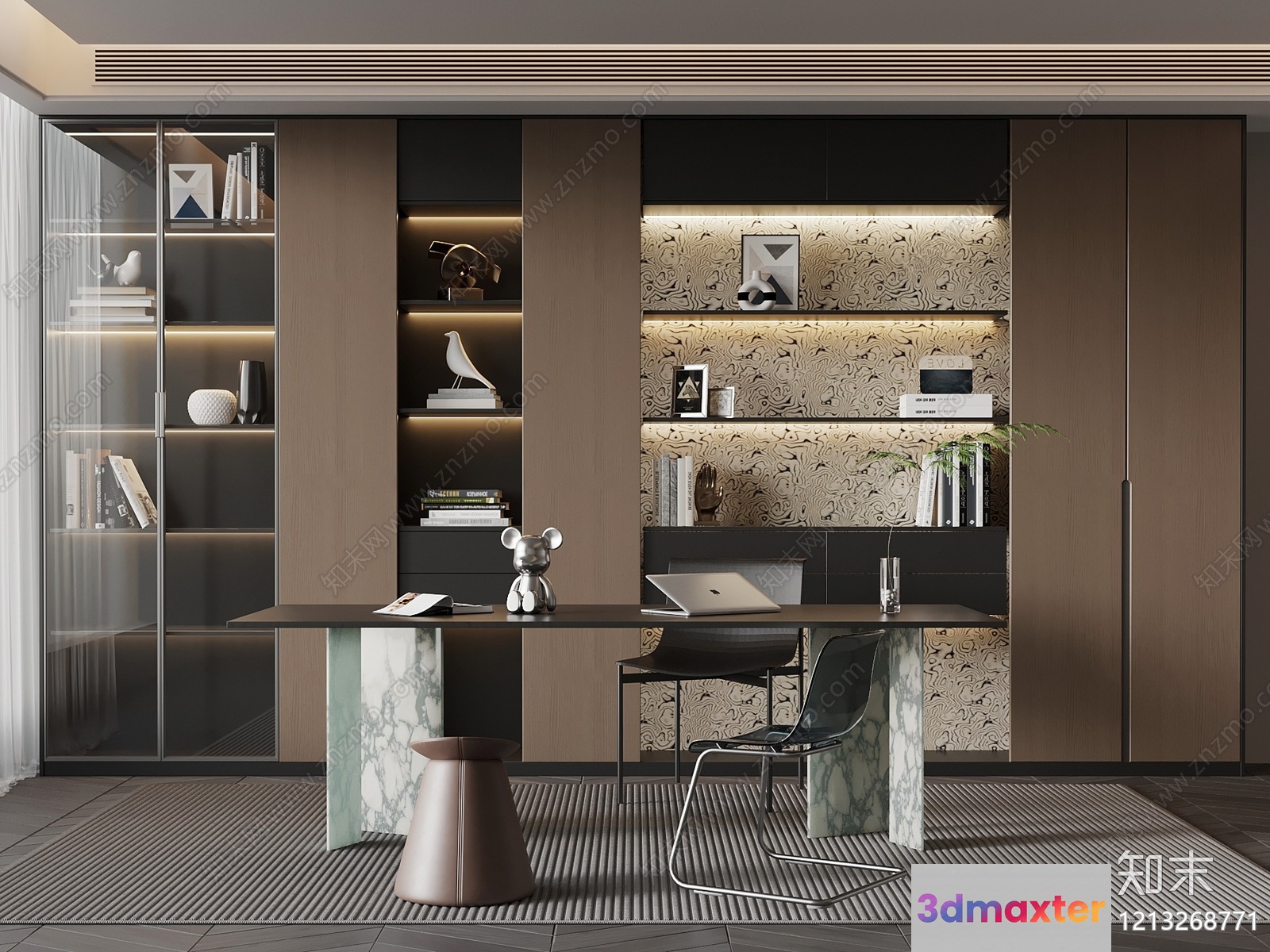 Modern Office Space 3D Model - 16718 - VRAY Render
