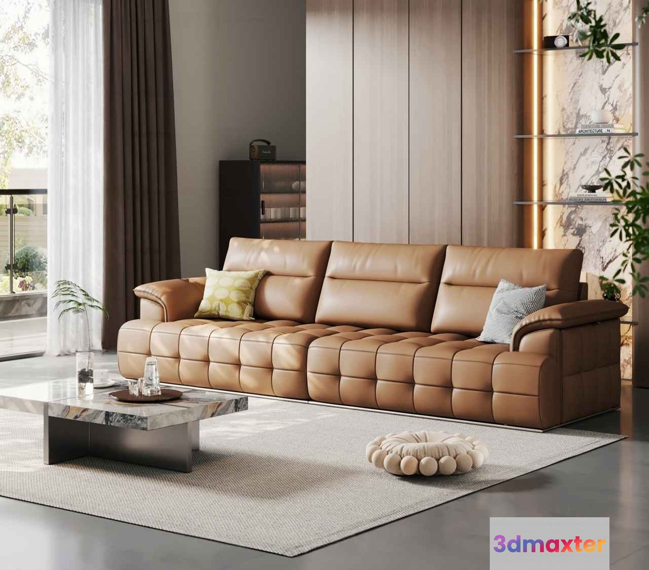 Modern Living Room 3D Model - 634 - CORONA Render