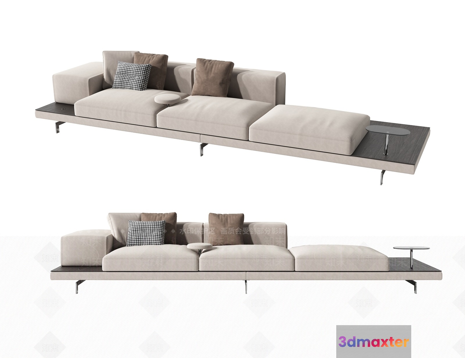 Modern Sectional Sofa 3D Model - 2891 - VRAY Render