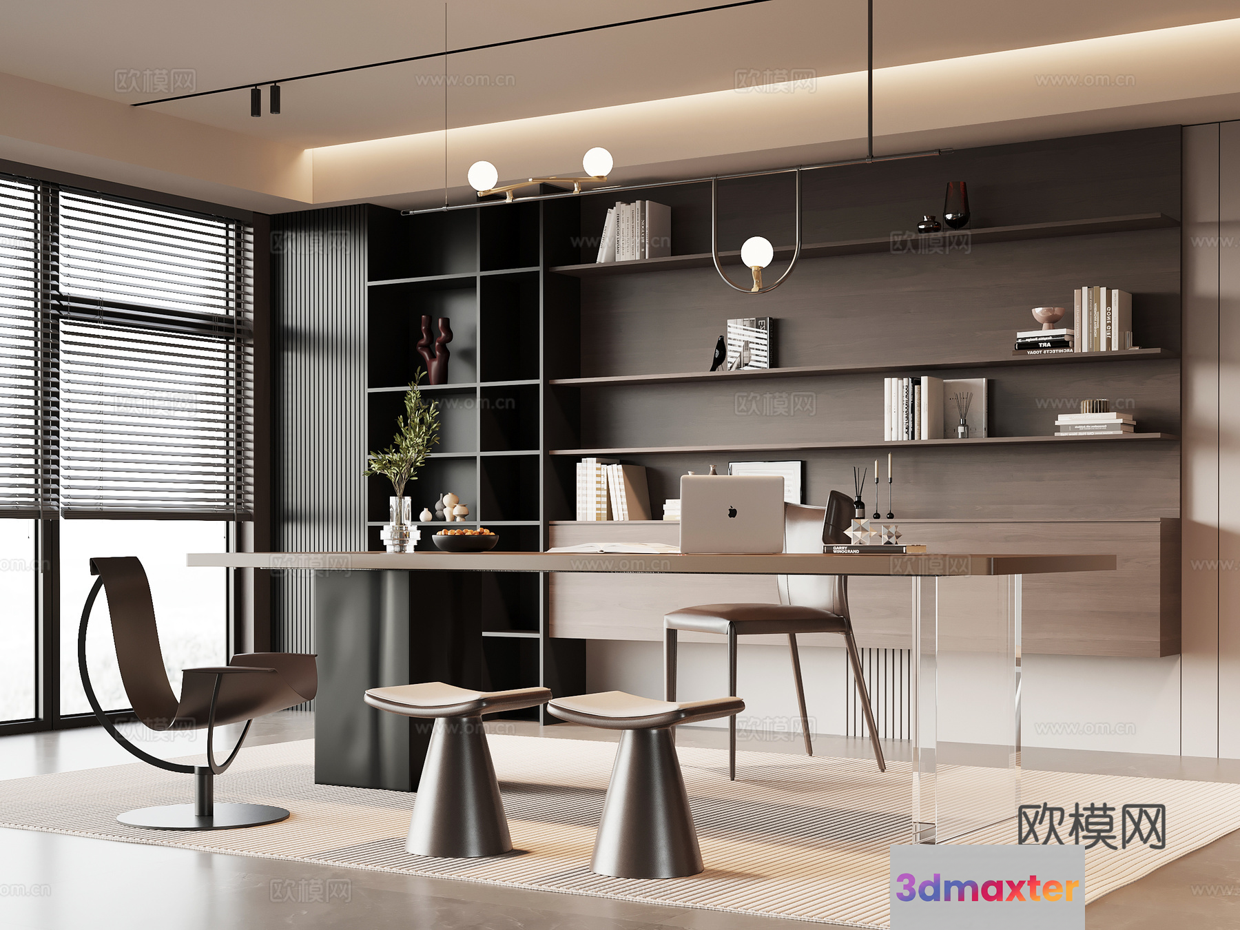 Modern Office Space 3D Model - 9189 - VRAY Render