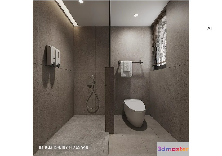 Modern Bathroom 3D Model - 7106 - VRAY Render
