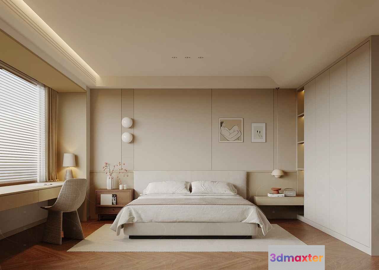 Cozy Bedroom 3D Model - 4149 - VRAY Render