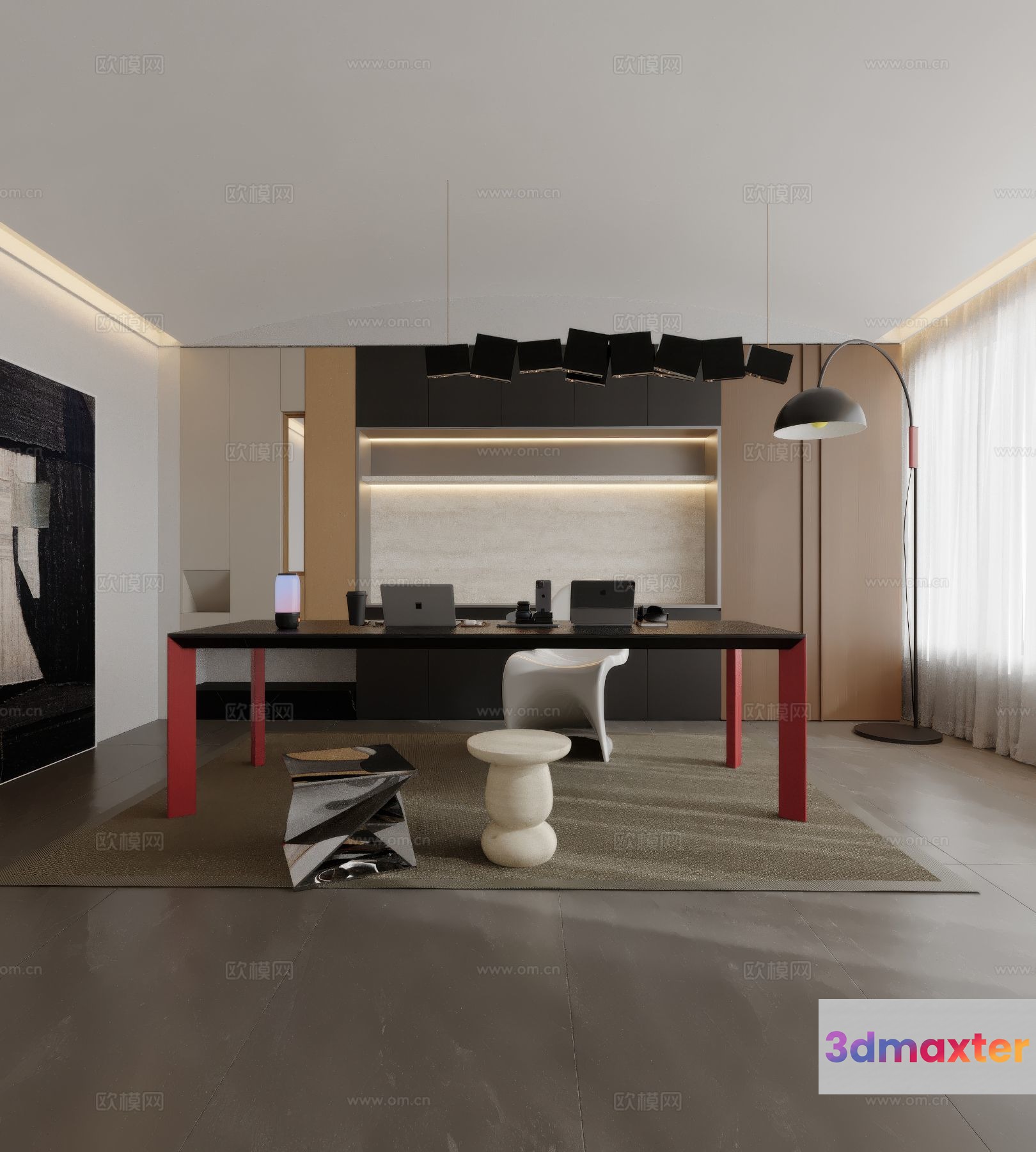Modern Office Space 3D Model - 15847 - CORONA Render