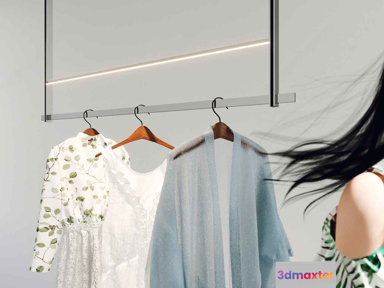 Modern Closet System 3D Model - 5572 - CORONA Render