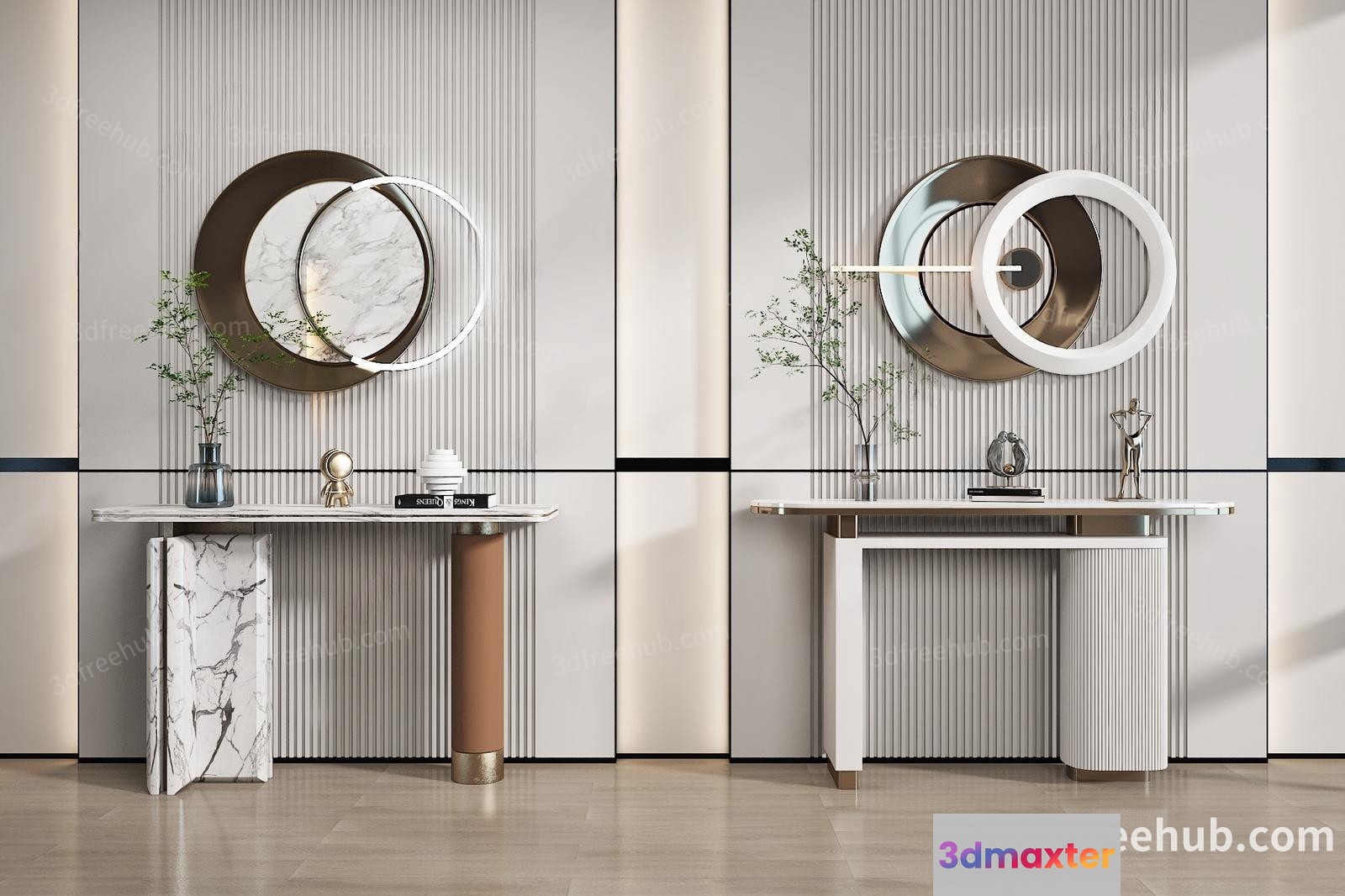 Modern Console Tables 3D Model - 19630 - VRAY Render