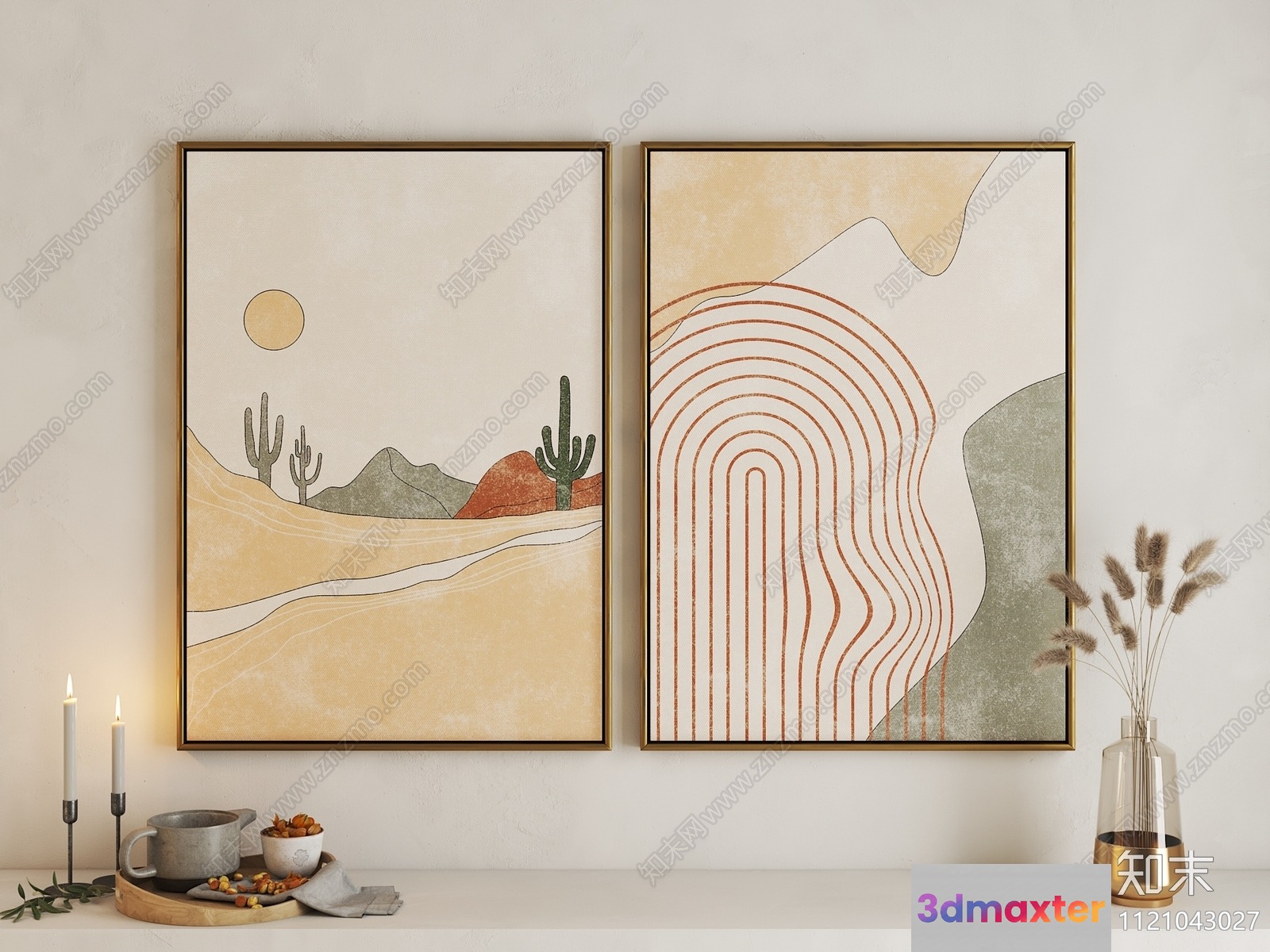 Cozy Desert Home Decor 3D Model - 15457 - VRAY Render