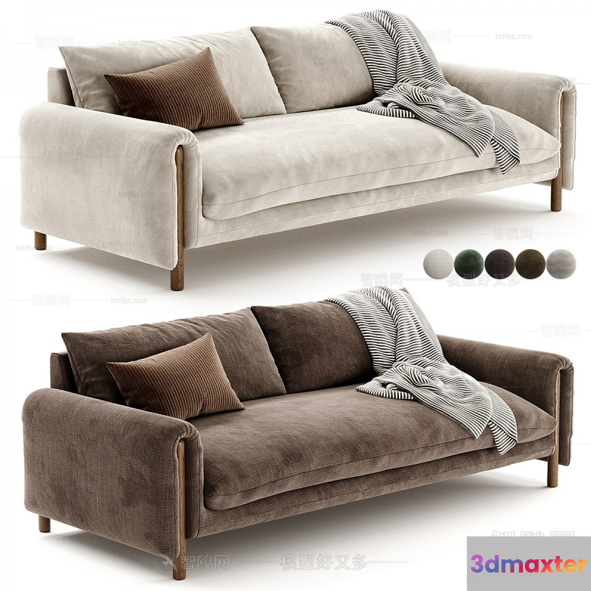Modern Sofa 3D Model - 9127 - CORONA Render