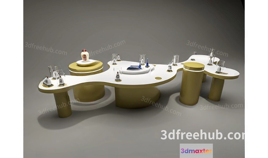Modern 3D Dining Table 3D Model - 21774 - VRAY Render