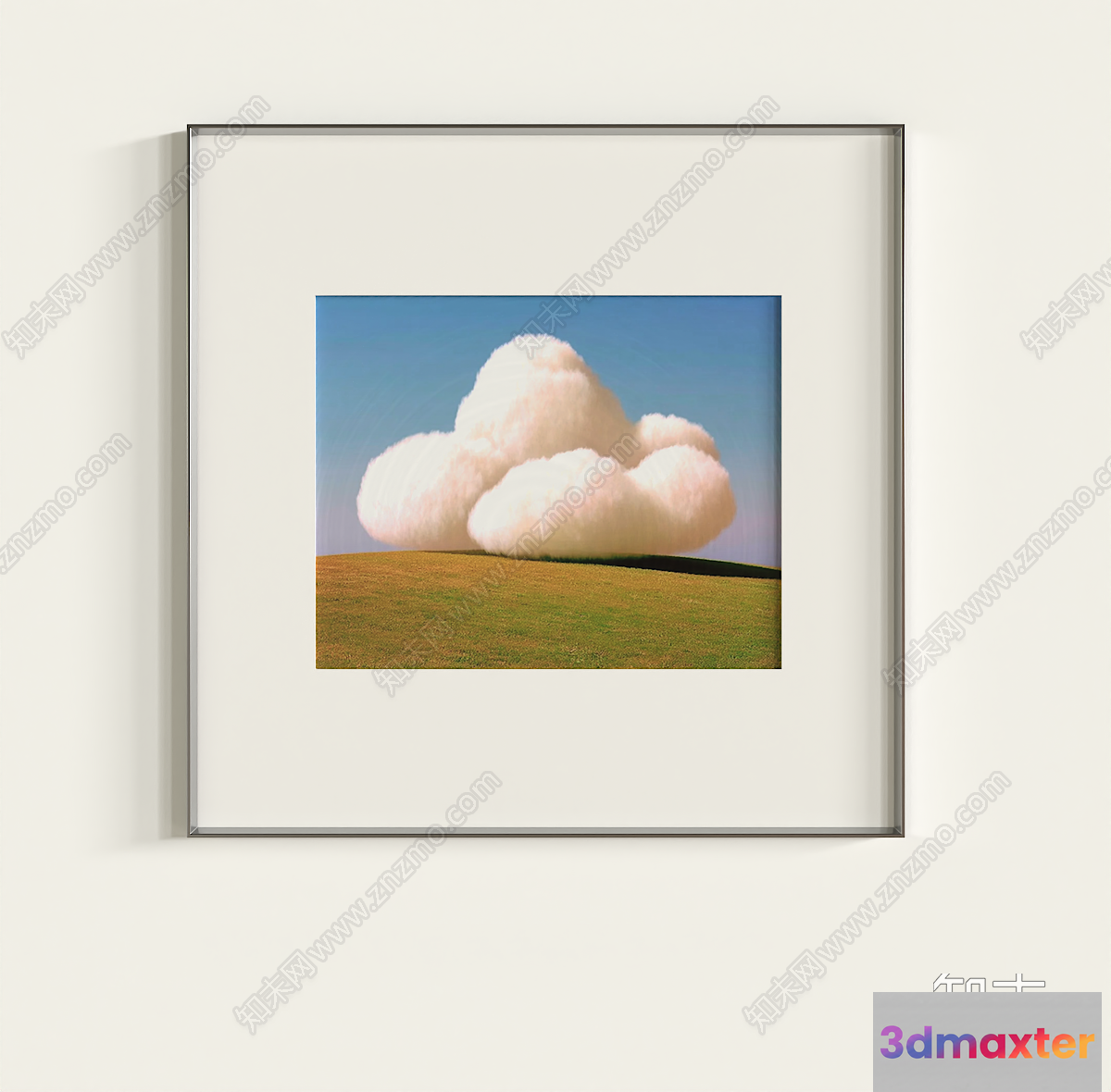 Modern White Frame 3D Model - 22337 - VRAY Render