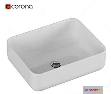 White Bathroom Sink 3D Model - 6272 - CORONA Render