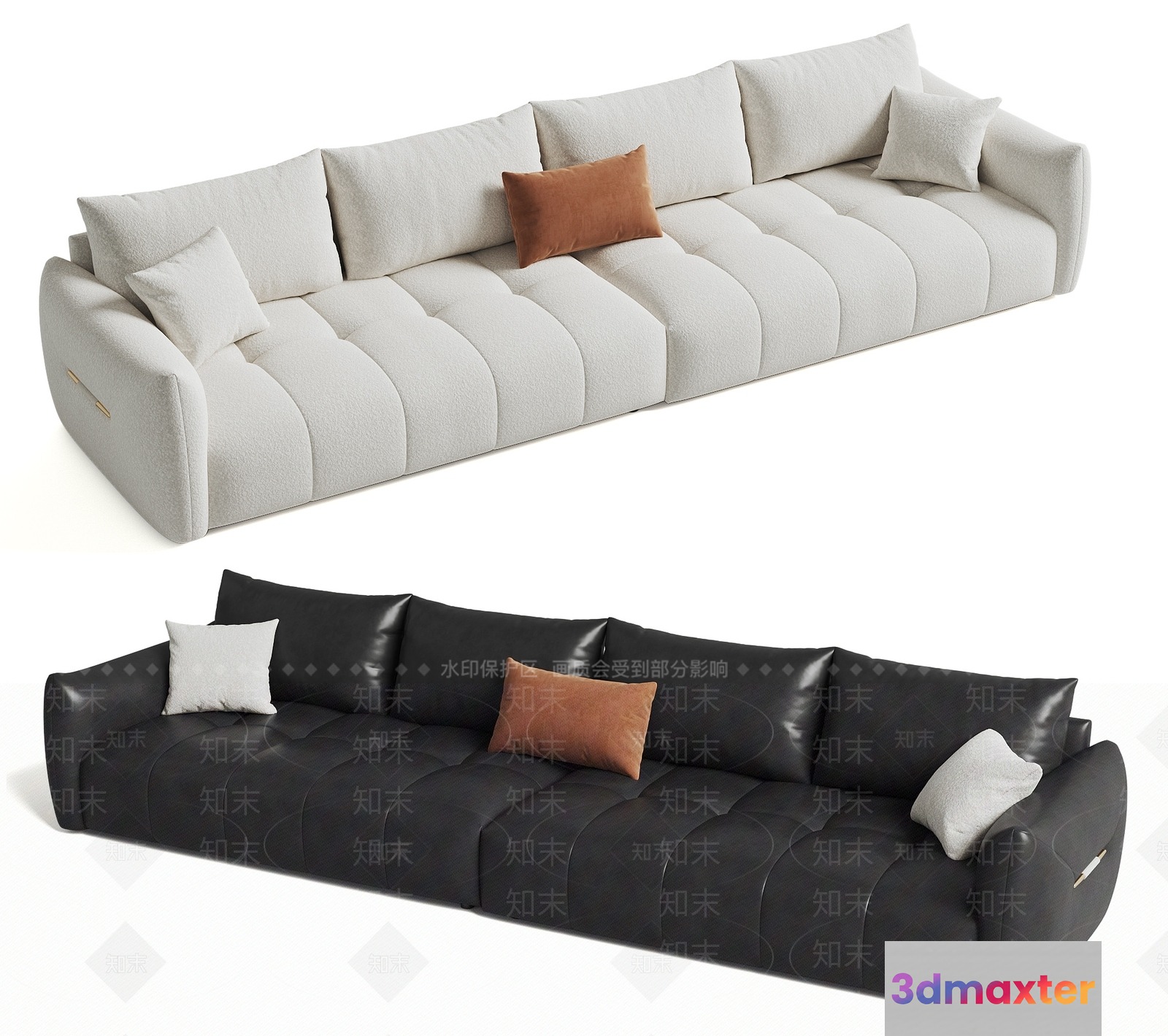 Modern Living Room 3D Model - 19230 - VRAY Render