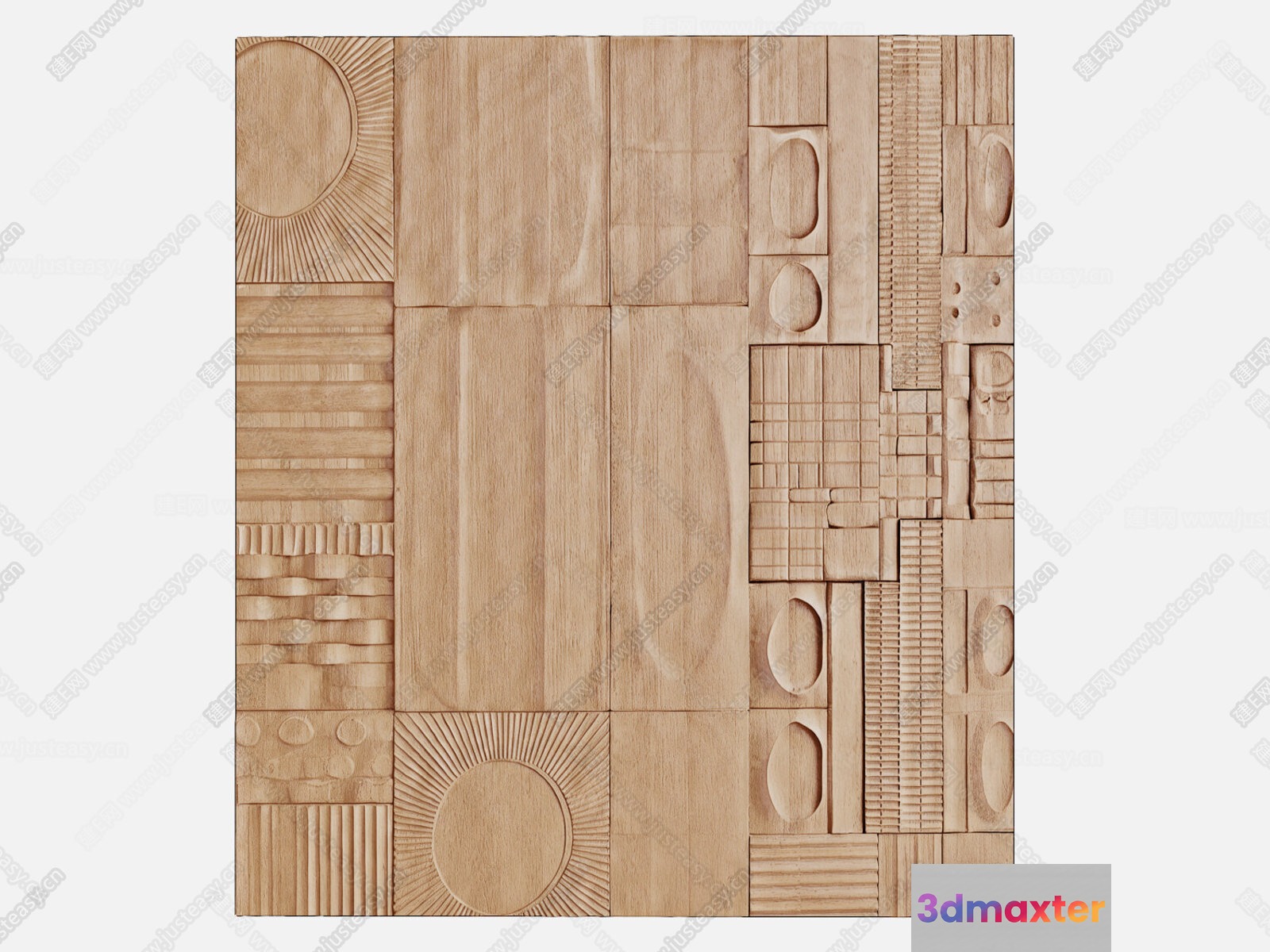 Wooden Wall Art 3D Model - 23109 - VRAY Render