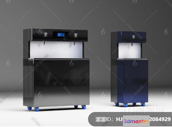 Two Industrial-Style Refrigerators 3D Model - 8297 - VRAY Render