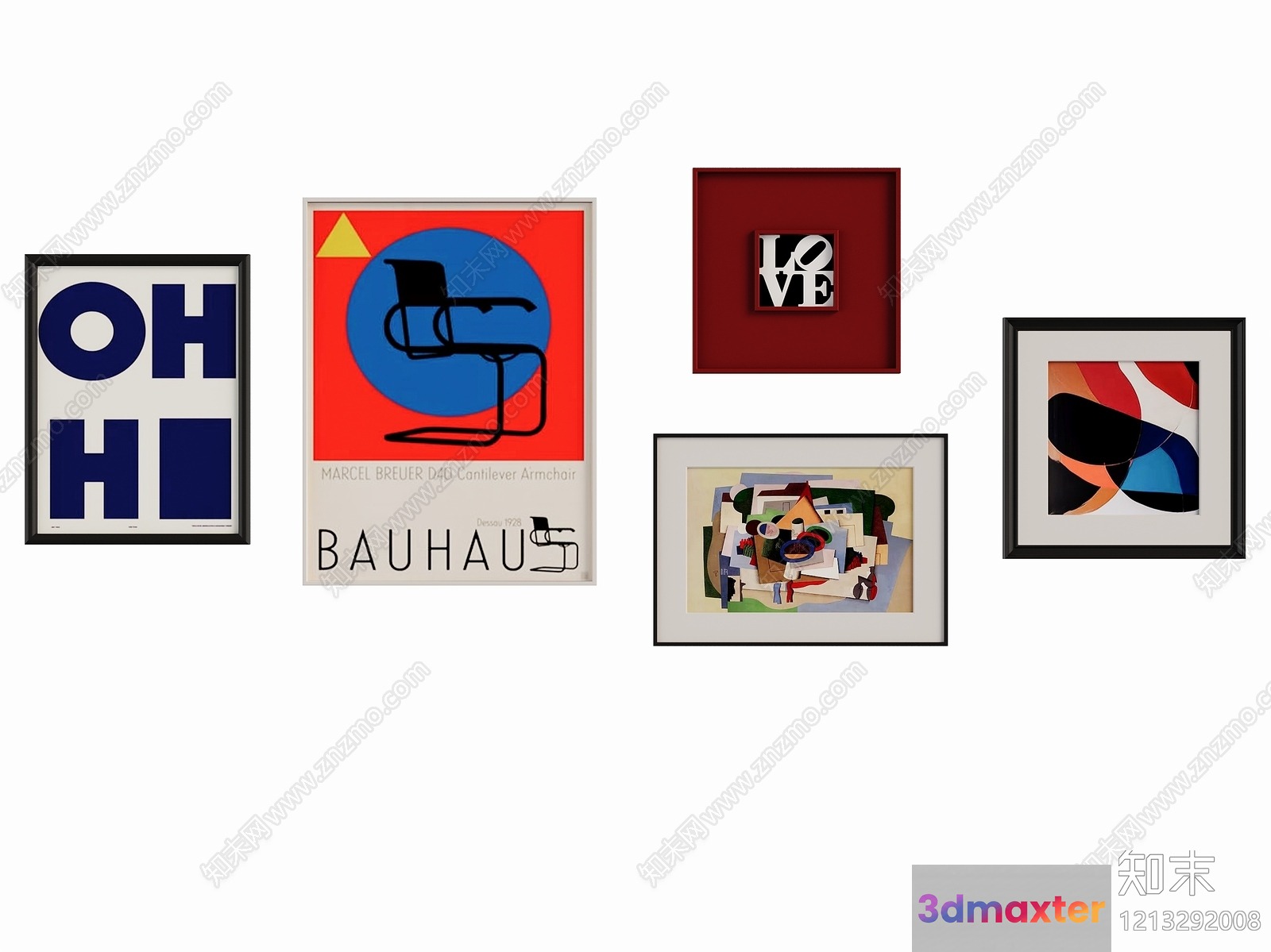 Abstract Art Collection 3D Model - 15878 - VRAY Render