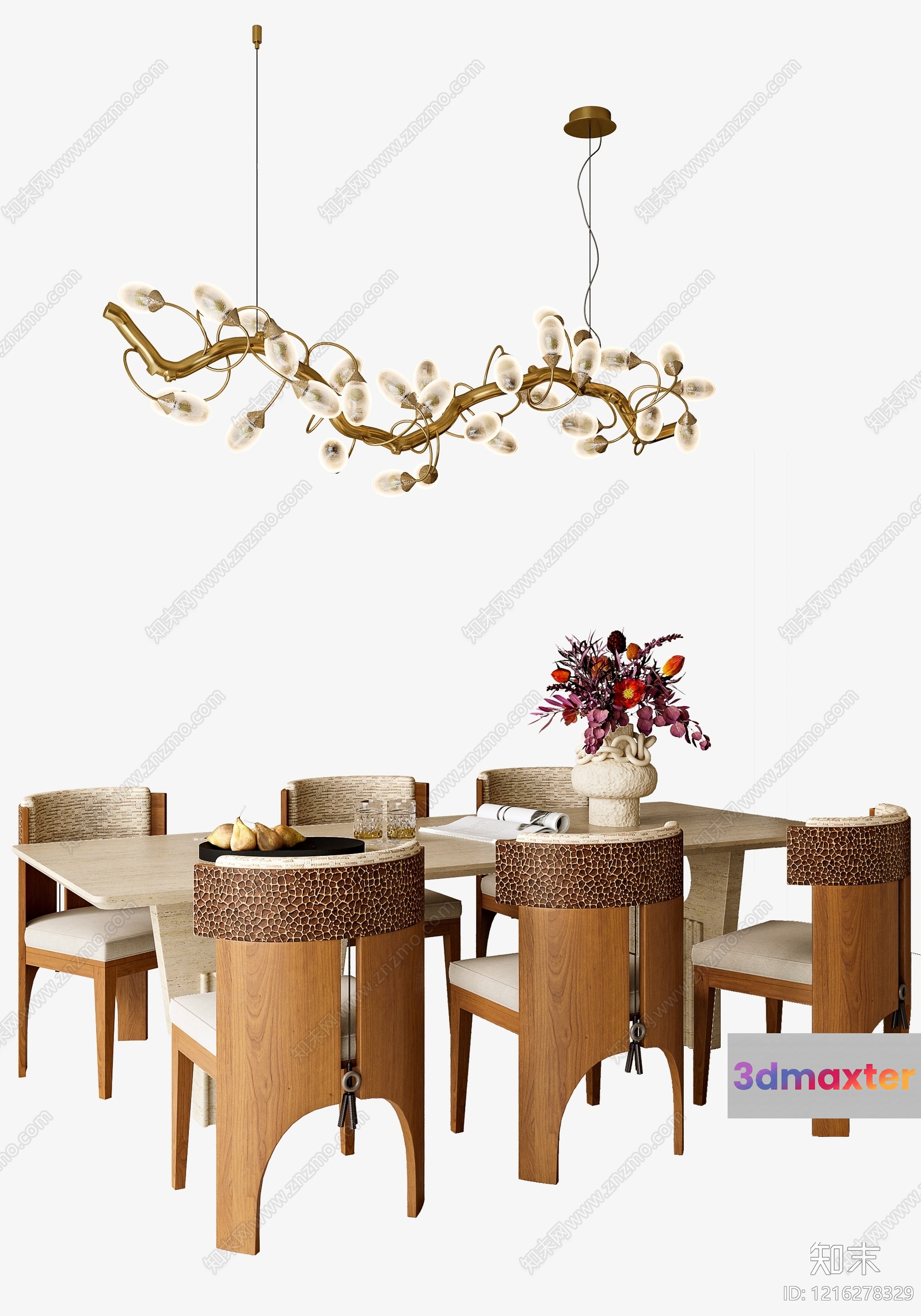 Modern Dining Room 3D Model - 13778 - VRAY Render