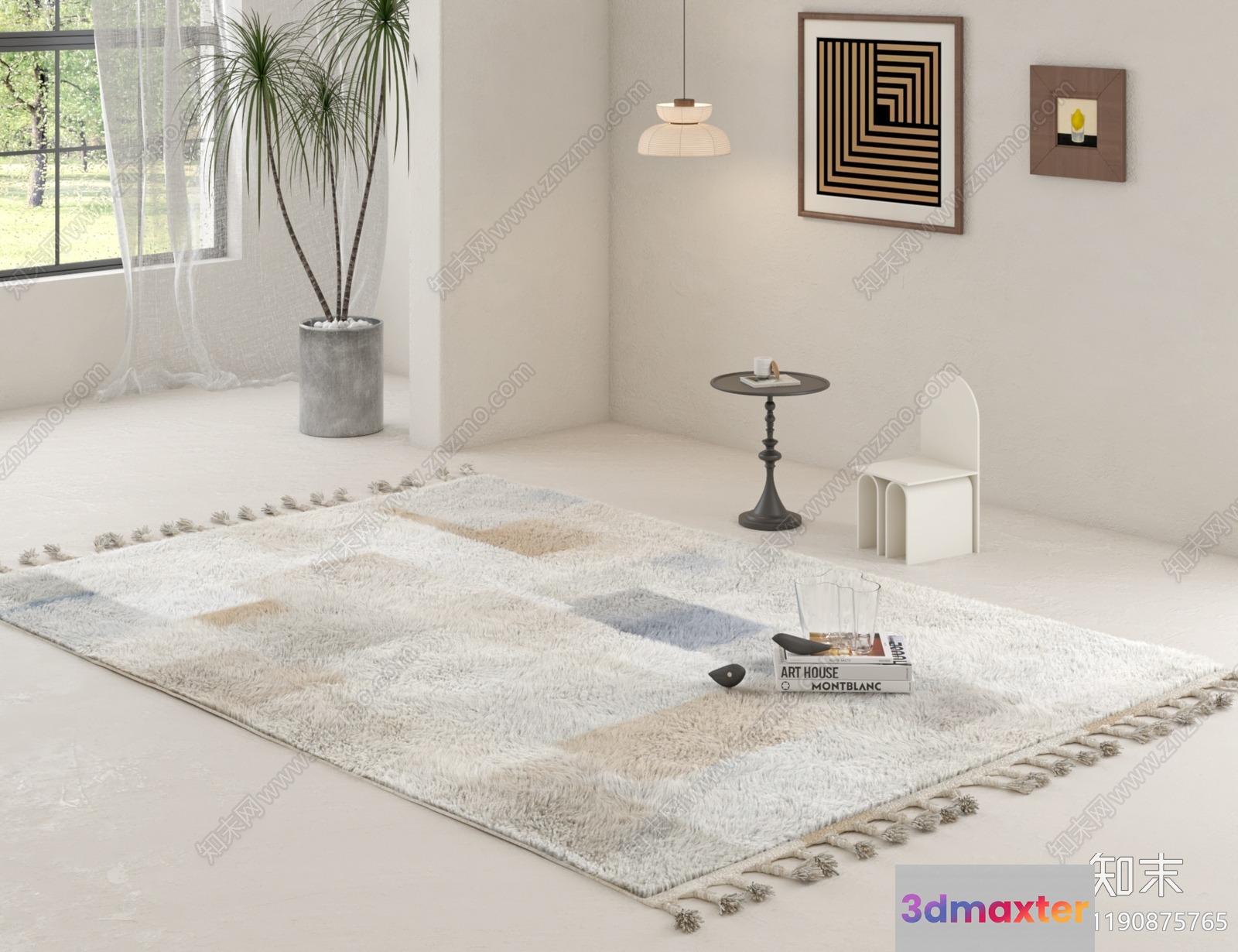 Modern Living Room 3D Model - 7258 - VRAY Render