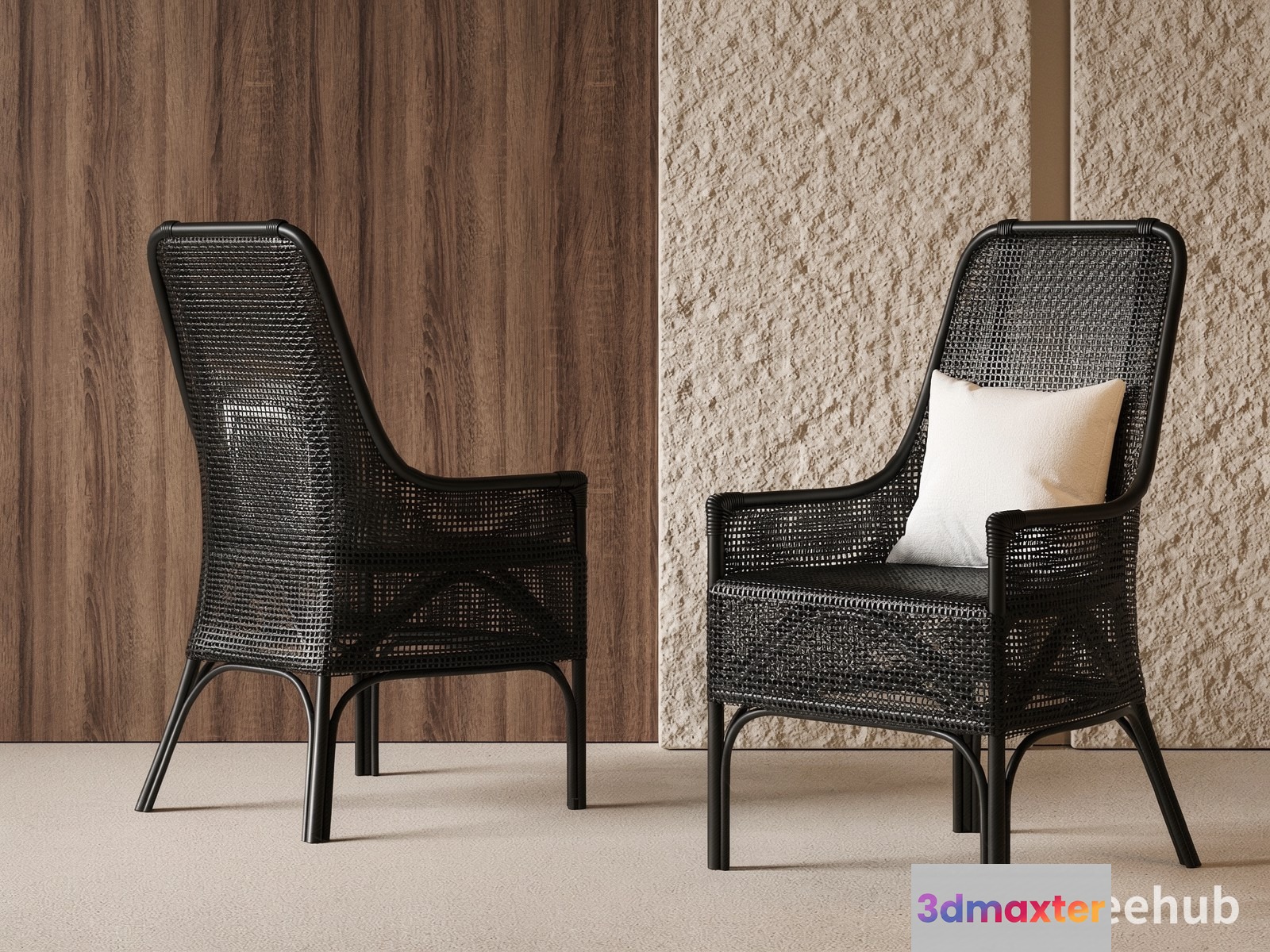 Modern Wicker Chairs 3D Model - 22006 - VRAY Render