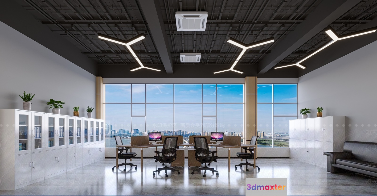 Modern Office Space 3D Model - 21812 - CORONA Render