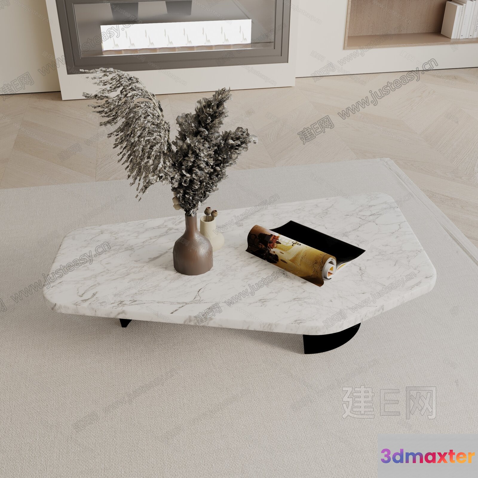 Modern Living Room 3D Model - 23664 - VRAY Render