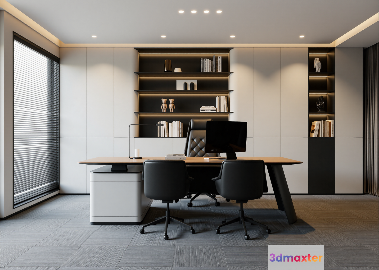 Modern Office Space 3D Model - 6200 - VRAY Render