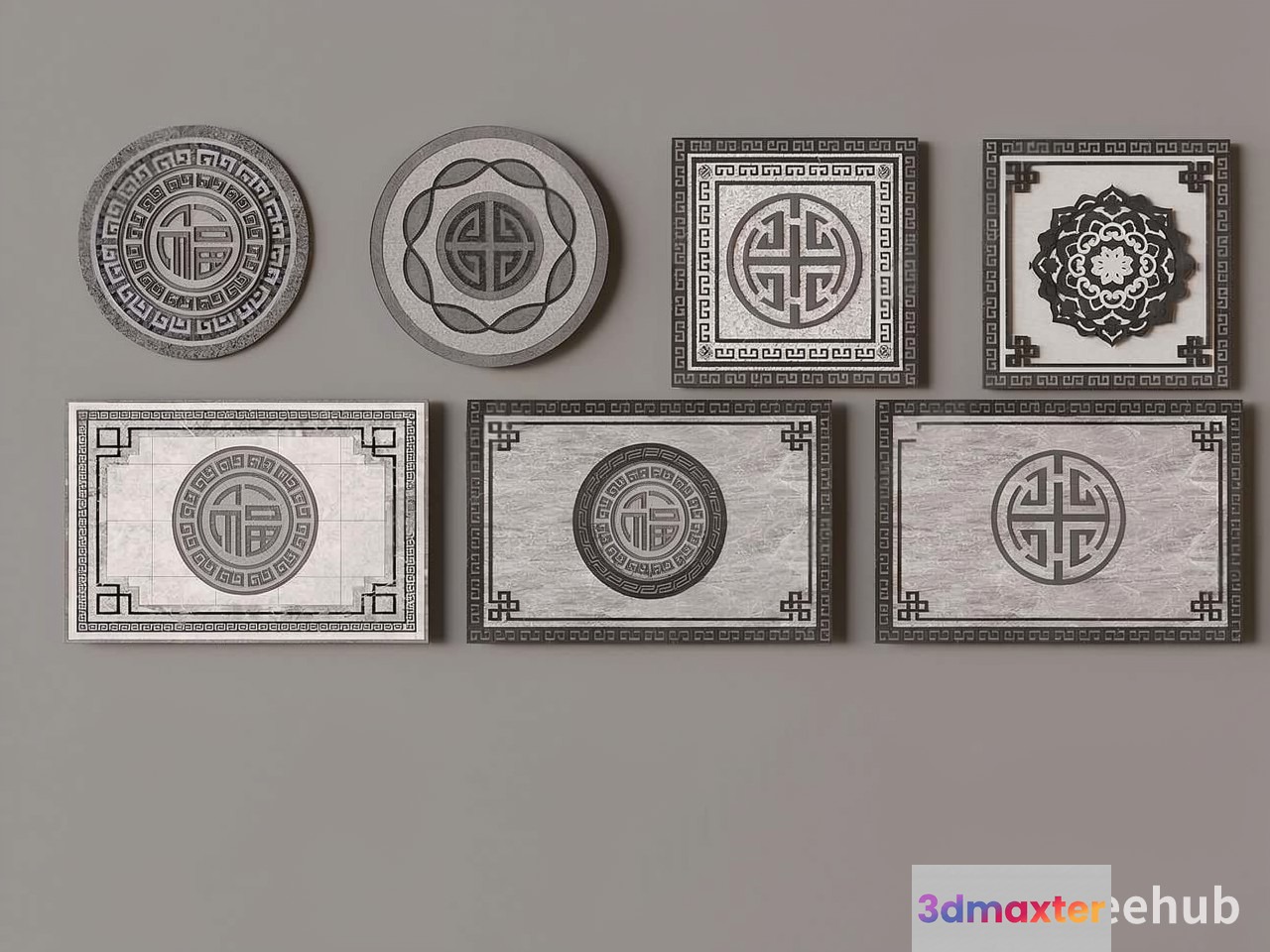 Traditional Asian Decor 3D Model - 20786 - VRAY Render