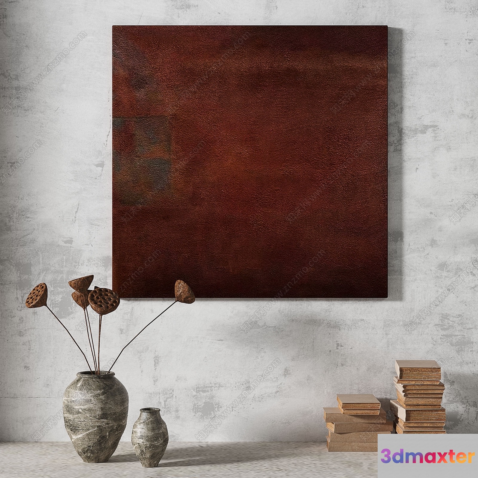 Rustic Decorated Wall 3D Model - 11930 - VRAY Render
