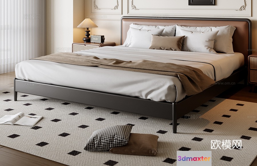 Cozy Modern Bedroom 3D Model - 21696 - VRAY Render