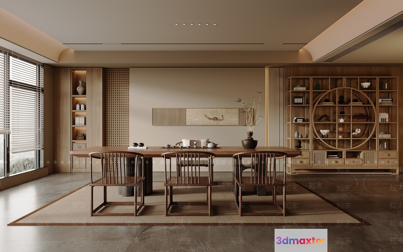 Modern Dining Room 3D Model - 11553 - VRAY Render