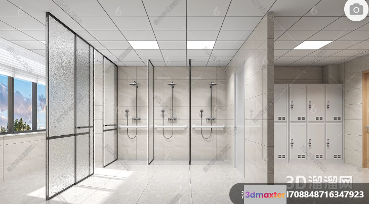Modern Bathroom 3D Model - 7300 - VRAY Render