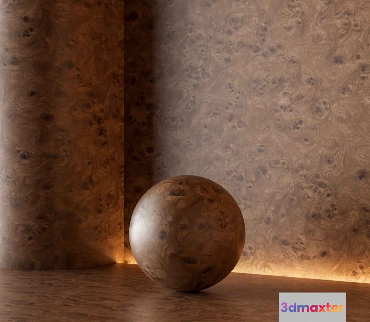 A Brown Ball On A Table 3D Model - 13460 - CORONA Render
