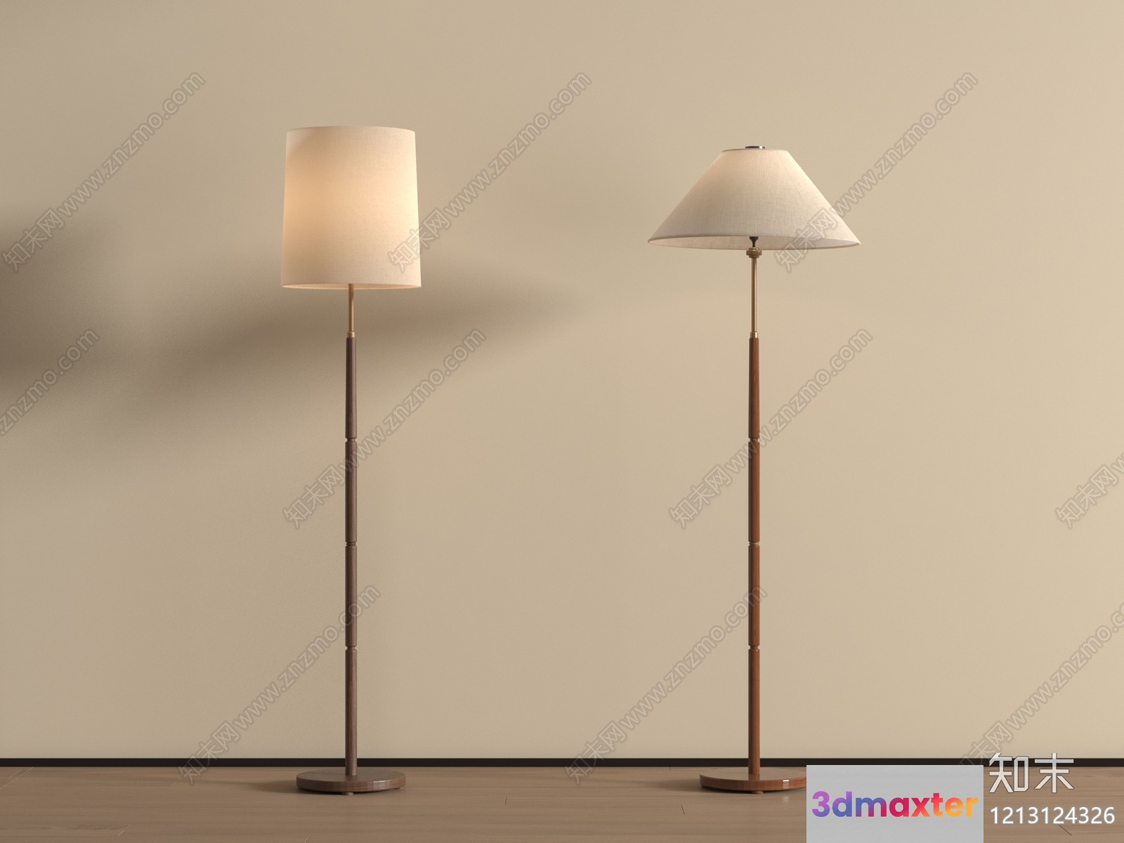 Modern Floor Lamps 3D Model - 22080 - VRAY Render