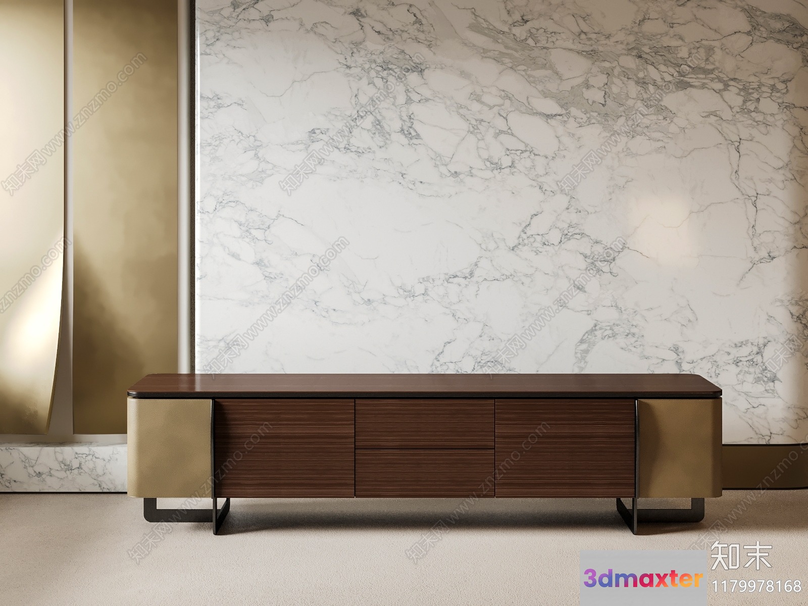 Modern Tv Stand 3D Model - 739 - VRAY Render