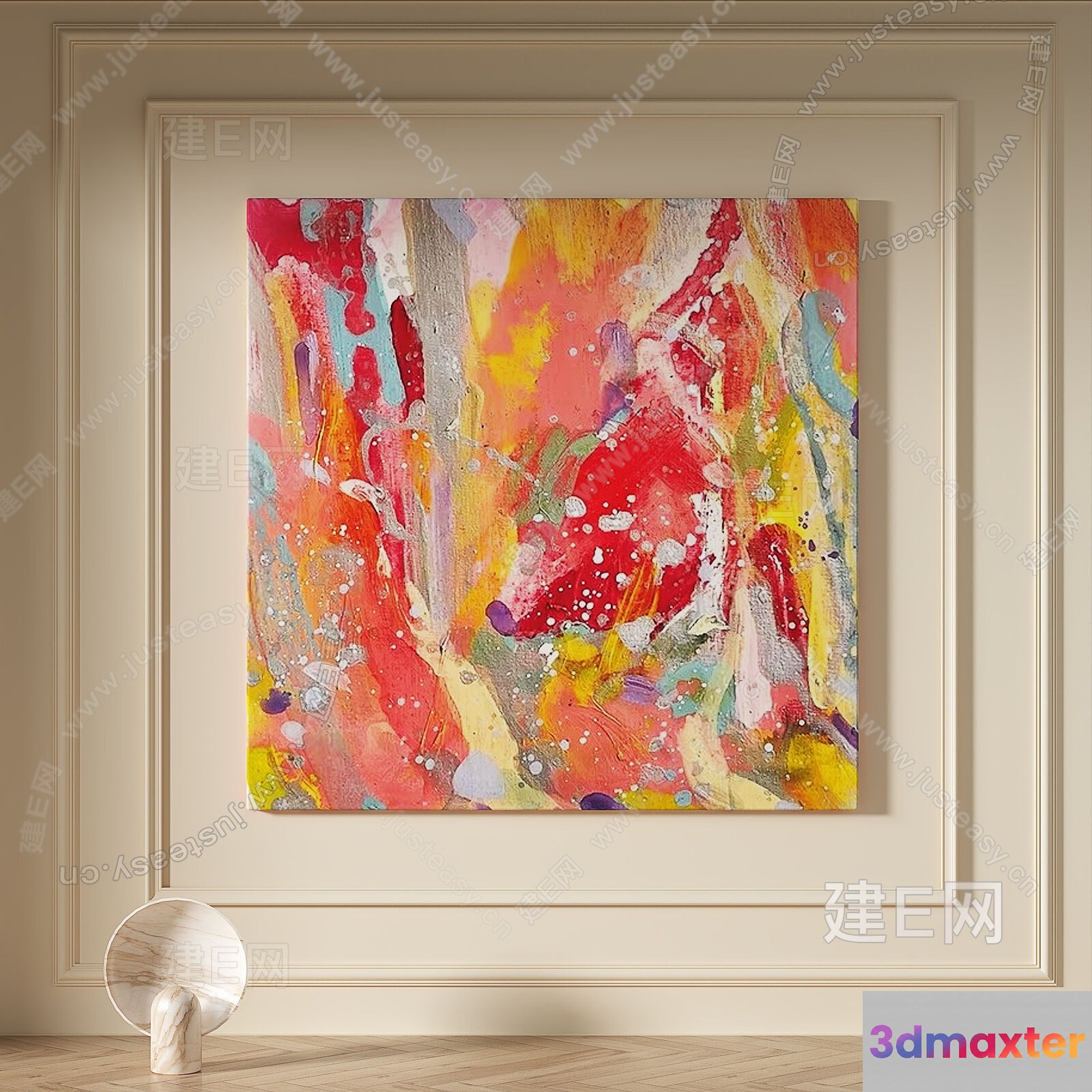 Abstract Art Piece 3D Model - 18243 - VRAY Render